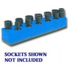 MTS Neon Blue 3/8" Drive Universal Impact Socket Holder - Metric