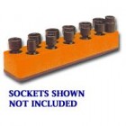 MTS Solar Orange 3/8" Drive Universal Impact Socket Holder - Metric