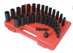 Sunex 28PC 3/8" Dr. Double Deep SAE/Metric Impact Socket Set 6-Point